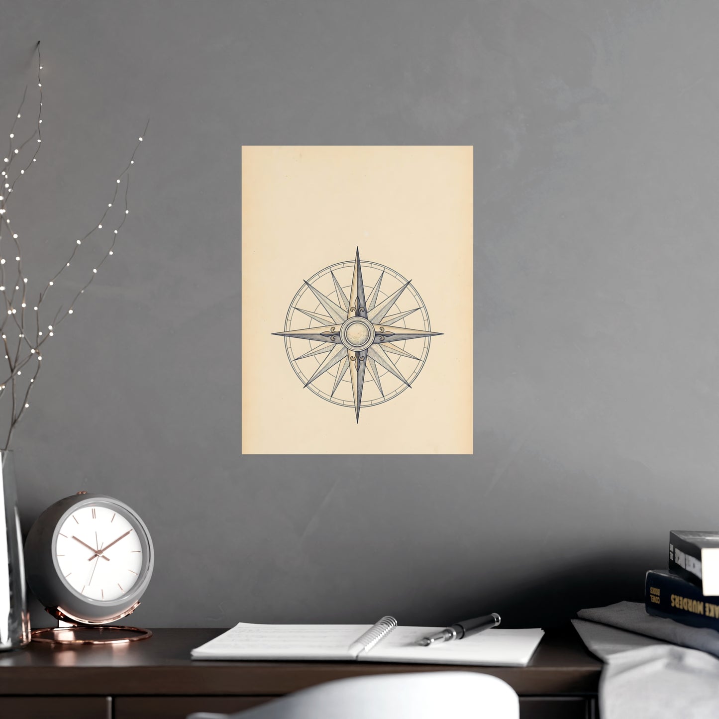 Compass Rose | Antique Chart Print | Wall Art