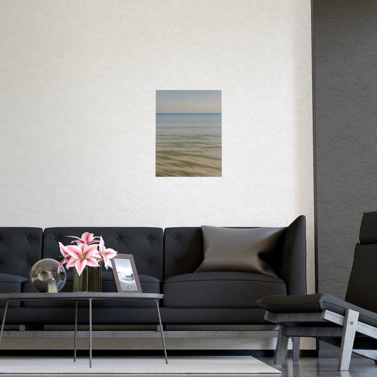 Combed by the Tide — combed by the tide, shown framed on a wall