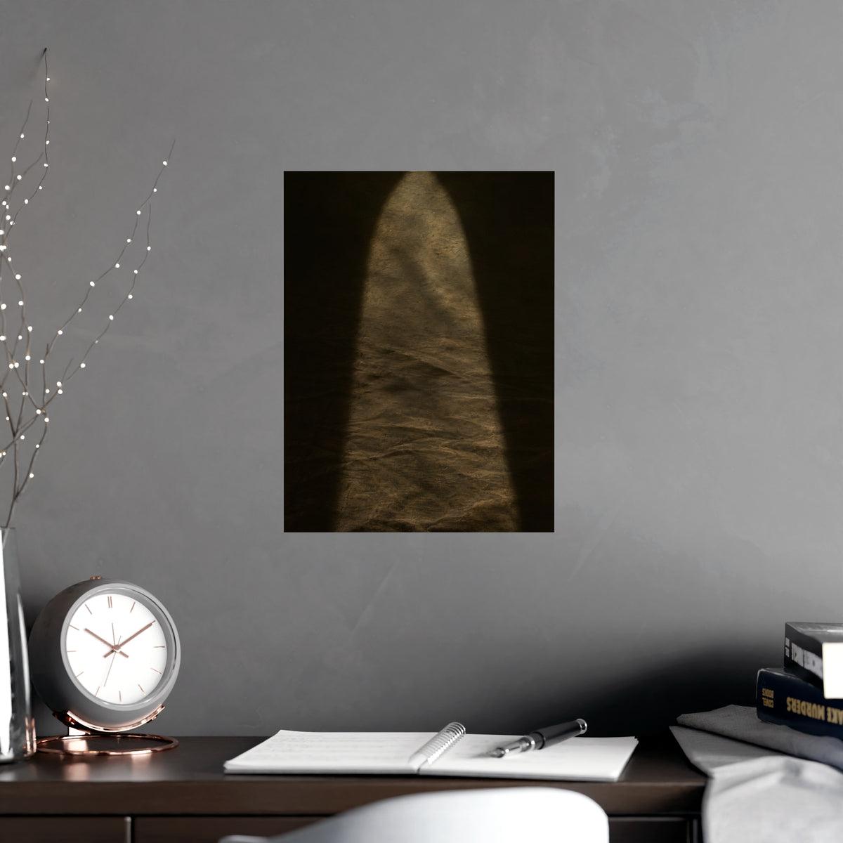Arched Shadow — arched shadow, shown framed on a wall