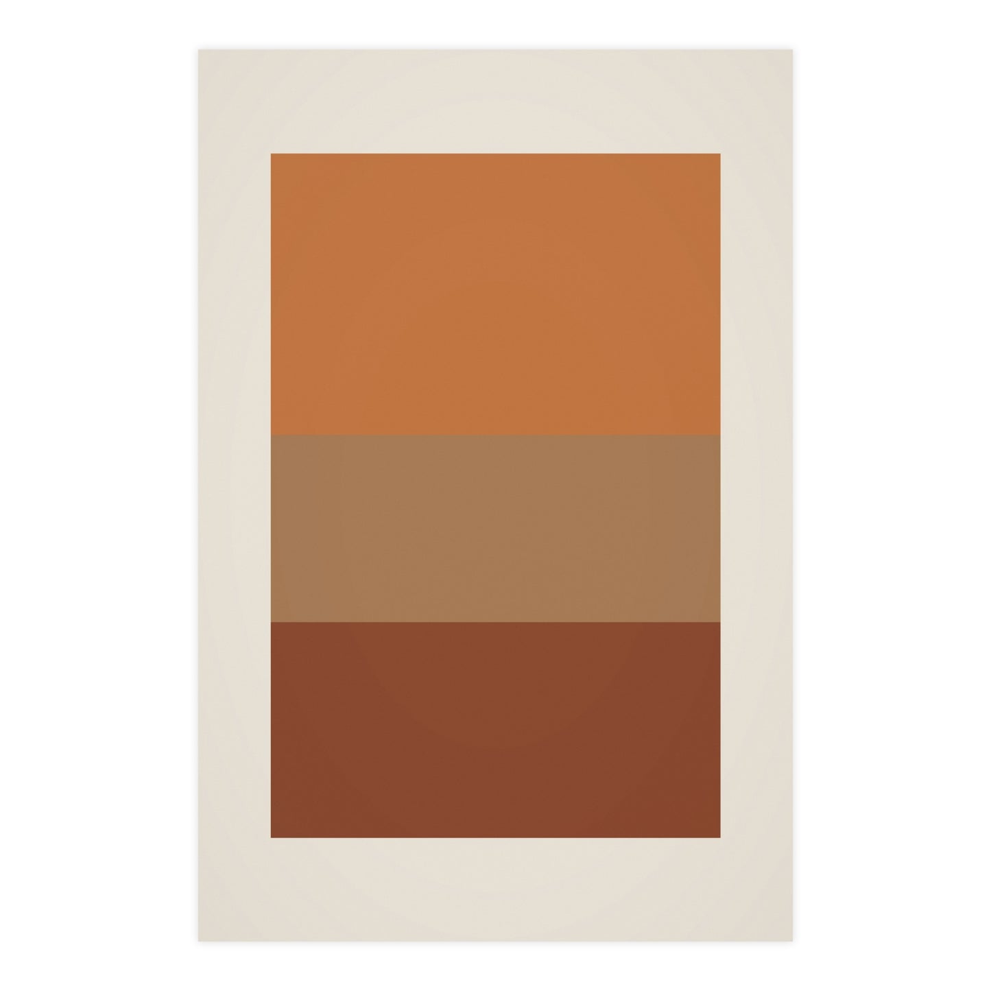 Warm Earth Blocks Boho Wall Art | Living Room Print