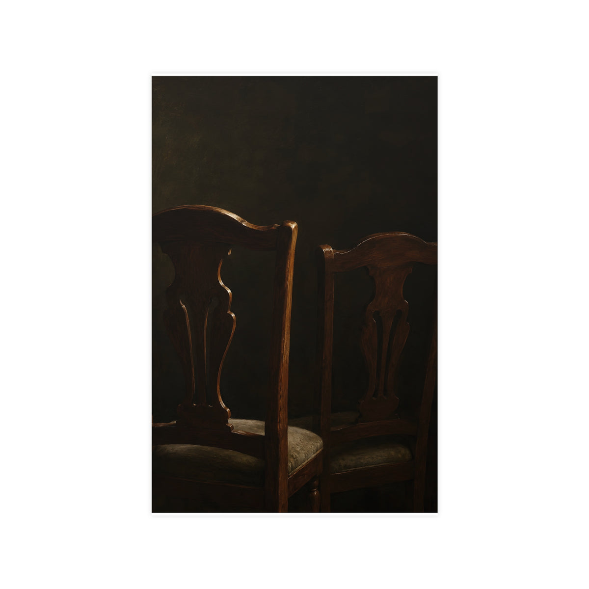 Two Chair Backs — two chair backs, 11x17 in print