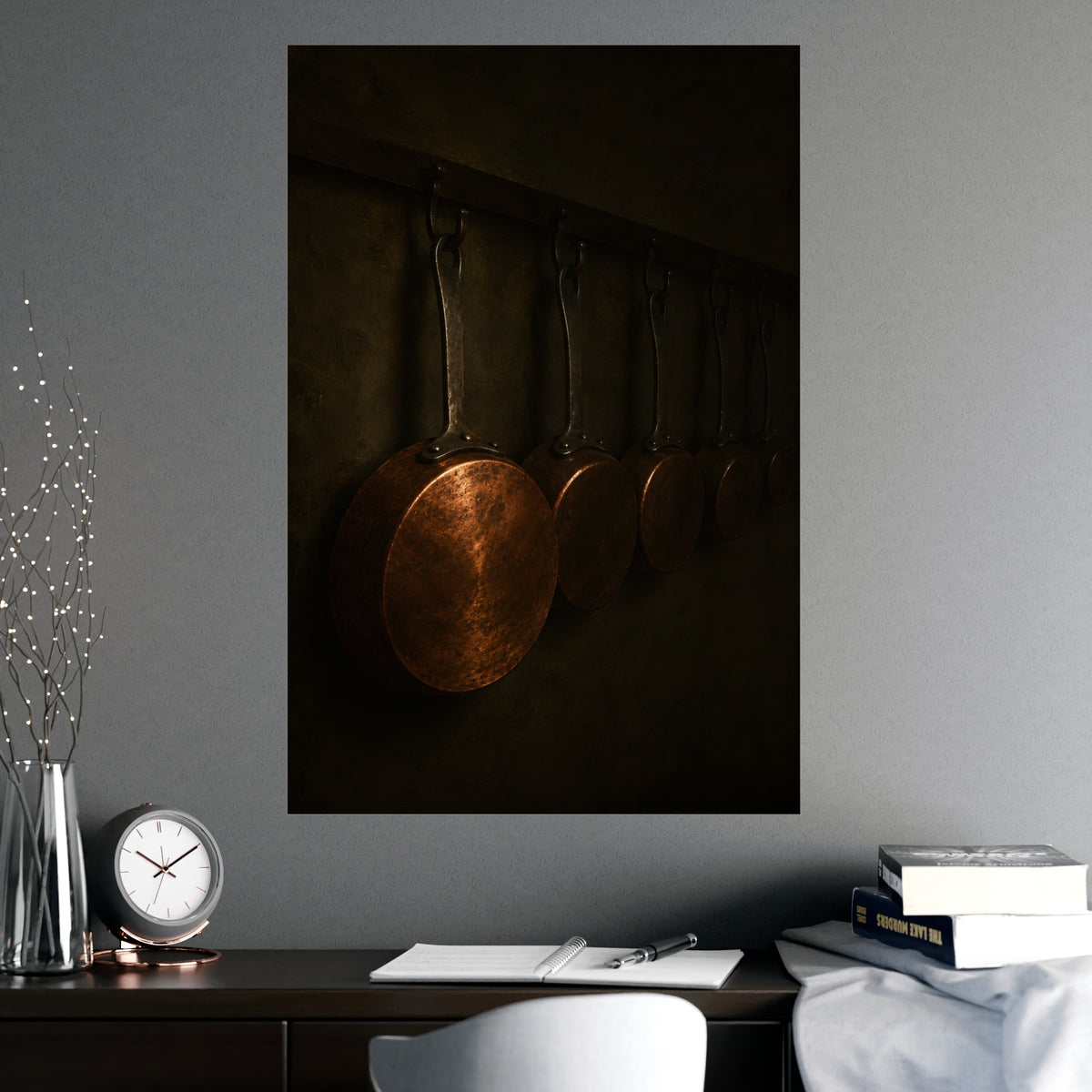 Down the Line — down the line, shown framed on a wall
