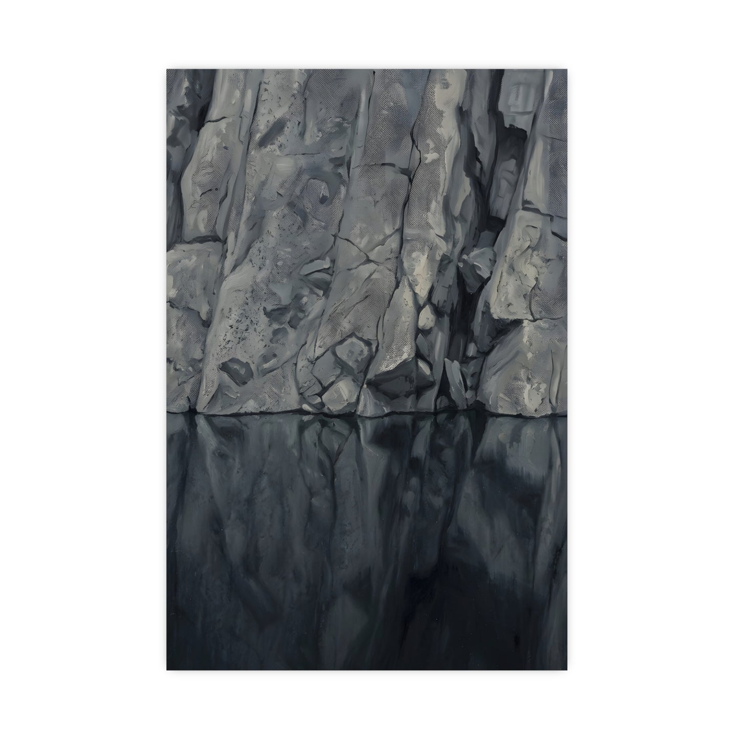 Still Water on a plain wall, shown at a larger size, 18x24 in print