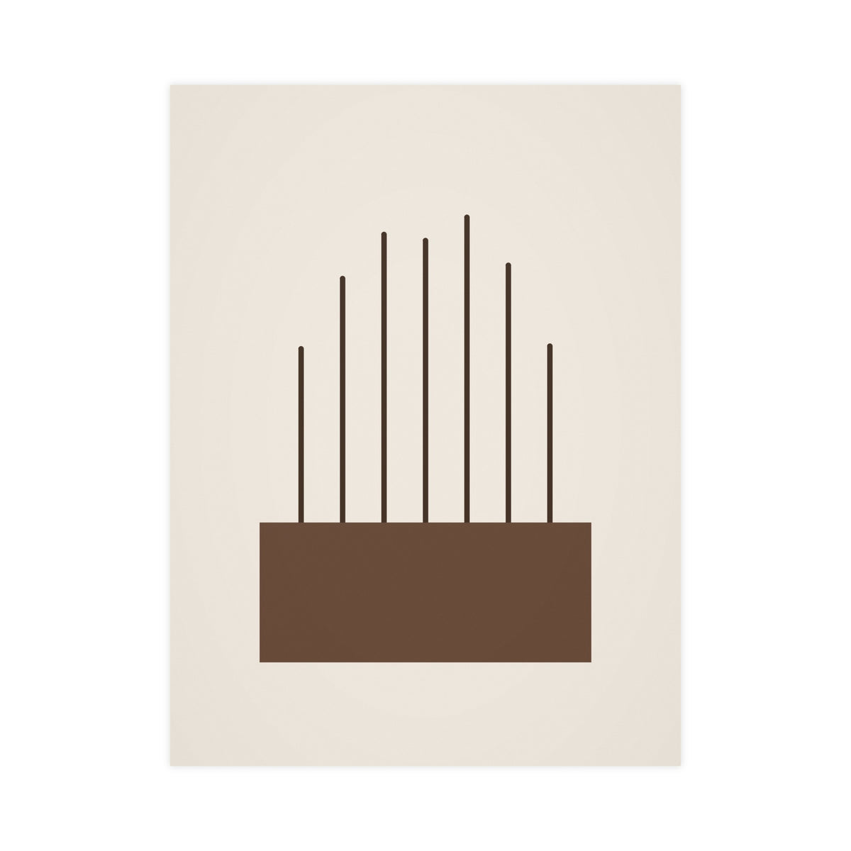 Sand Clay Lines Wall Art — lines in a sand clay palette, 18x24 in print