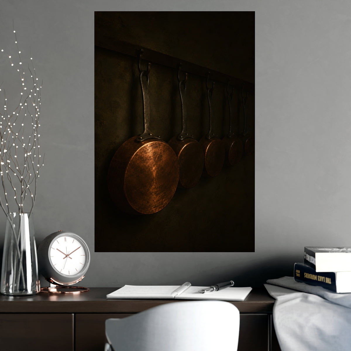 Down the Line — down the line, shown framed on a wall