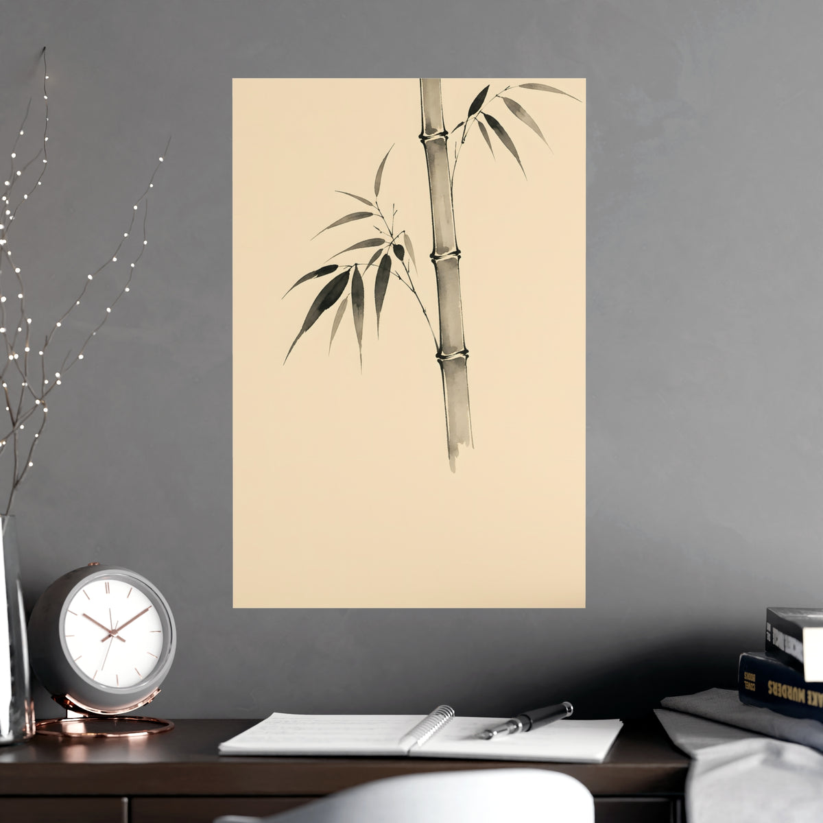 Bamboo — bamboo, shown framed on a wall