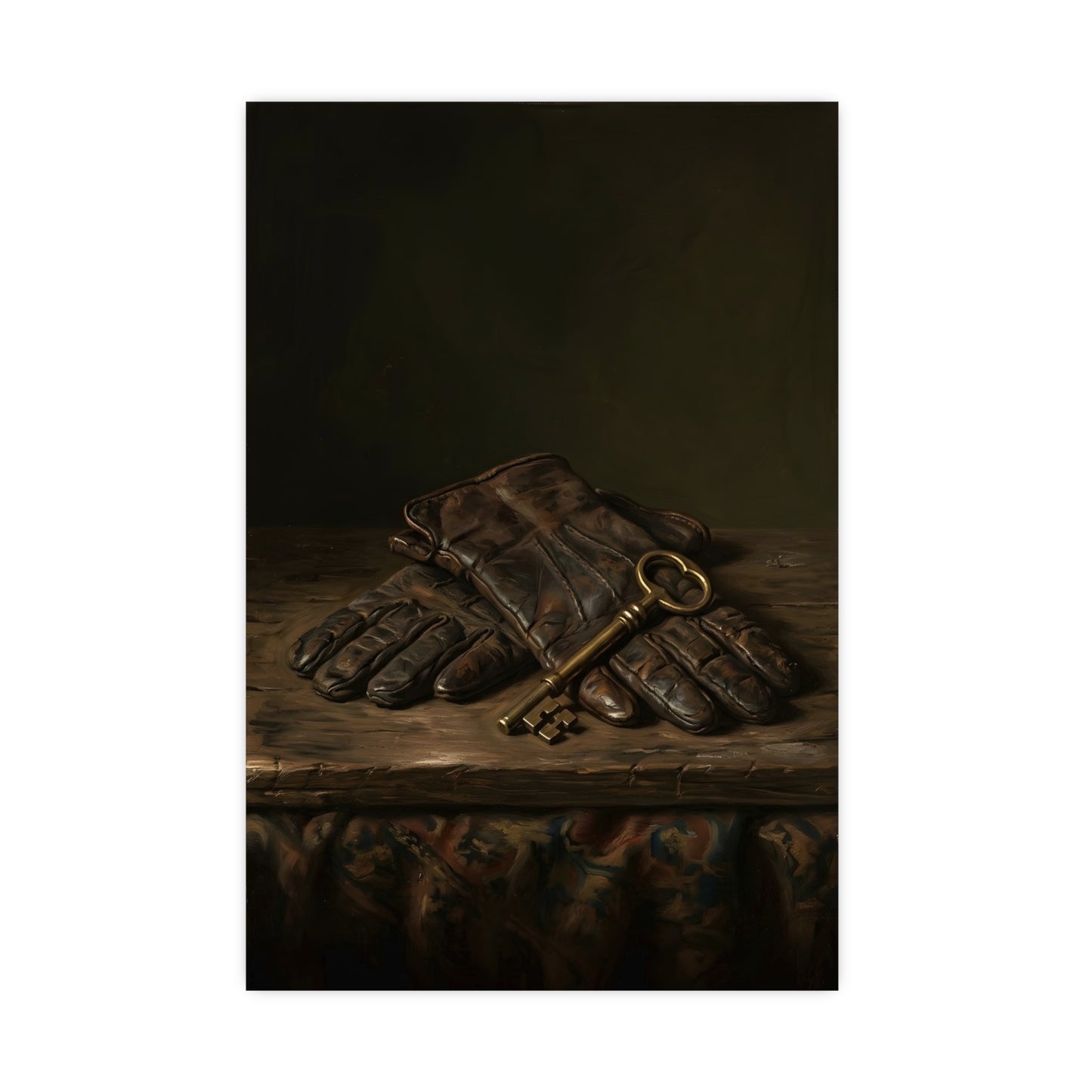 Gloves and a Brass Key — gloves and a brass key, 18x24 in print