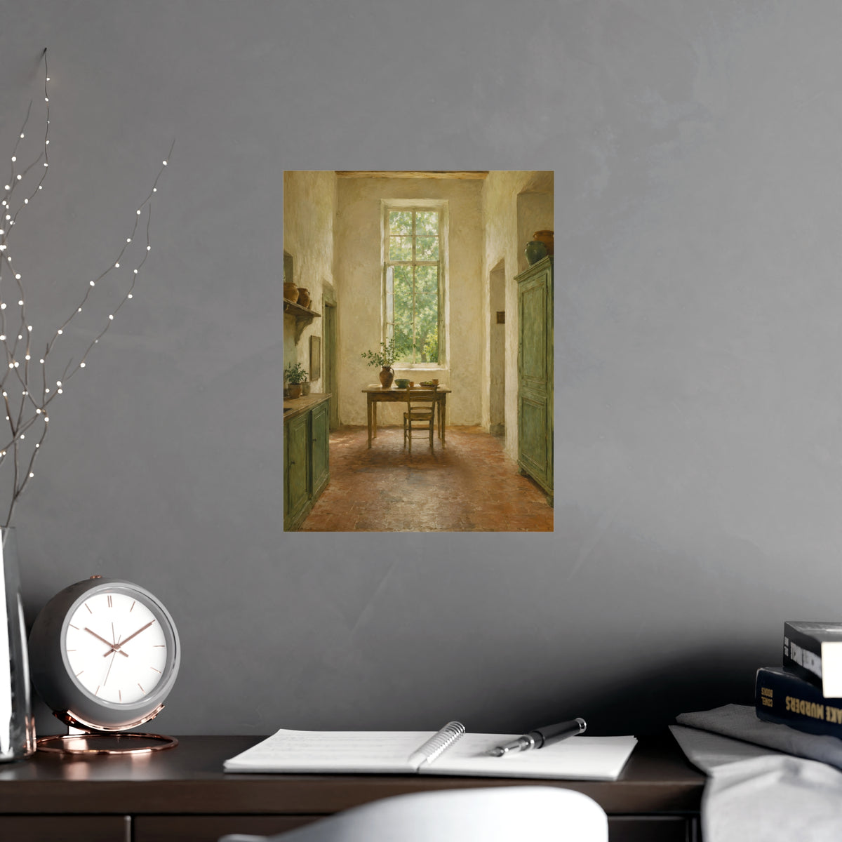 The Table from Across — the table from across, shown framed on a wall