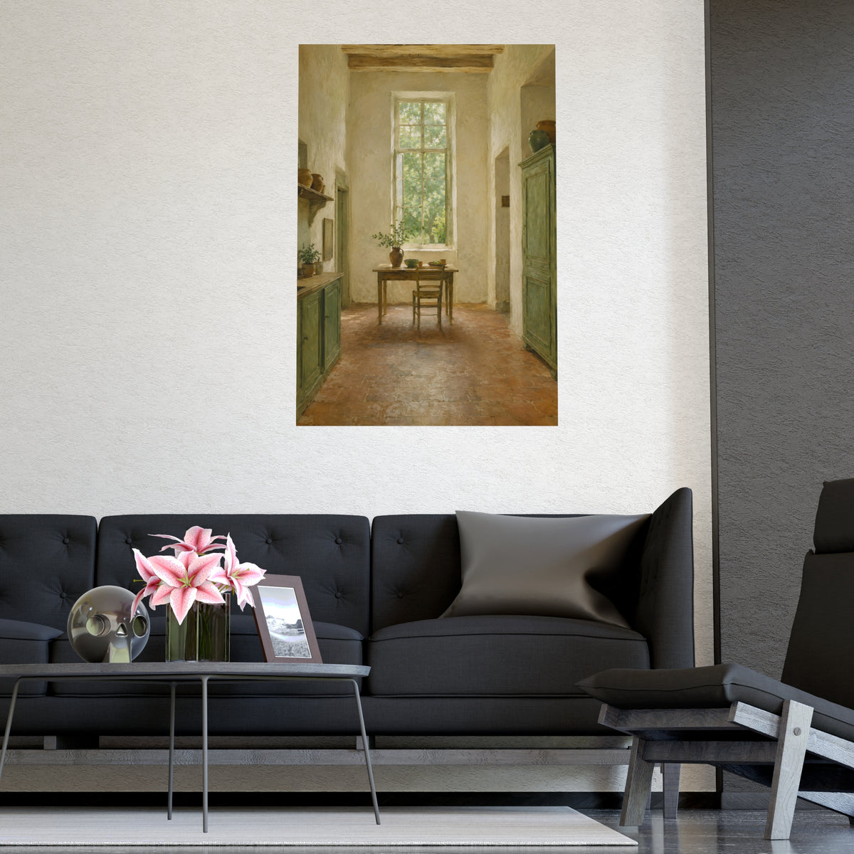 The Table from Across — the table from across, shown framed on a wall