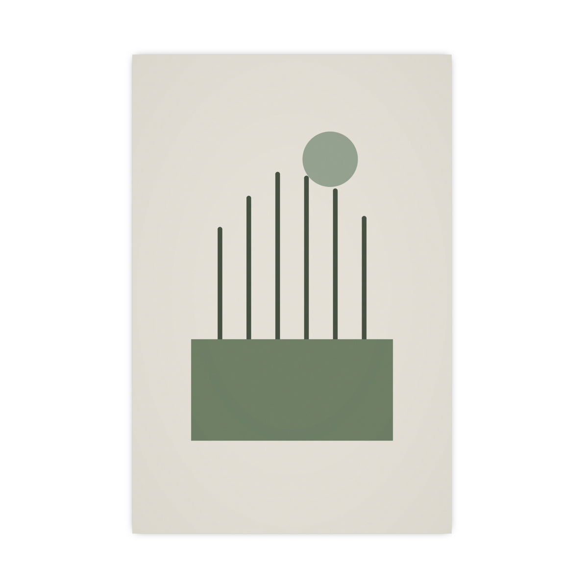 Sage Neutral Lines Boho Wall Art — lines in a sage neutral palette, 16x24 in print