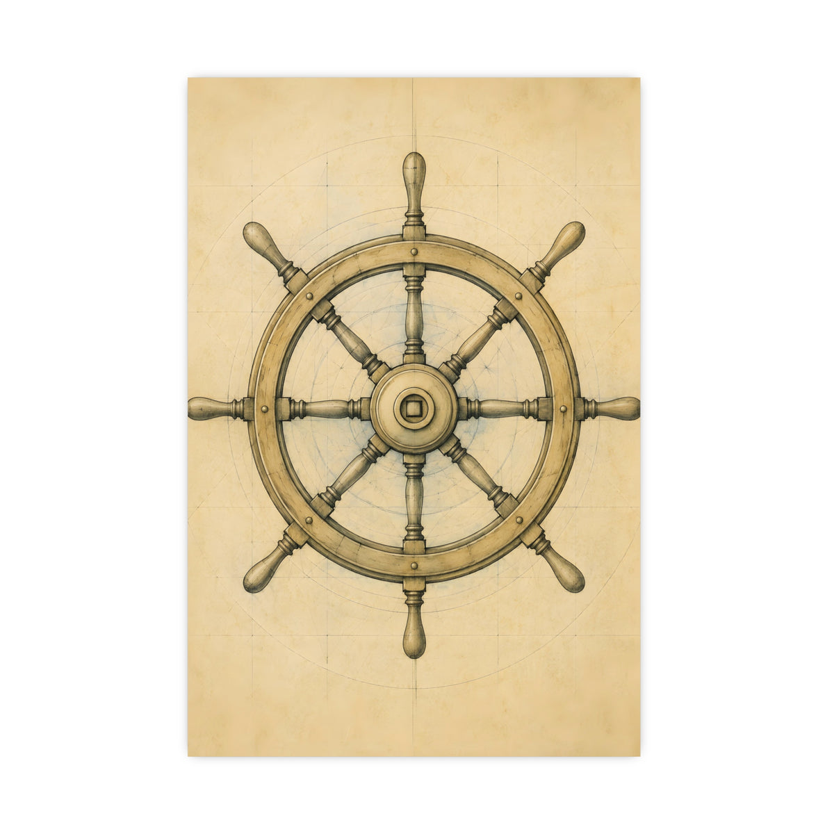 Ship's Wheel — ship's wheel, 16x24 in print