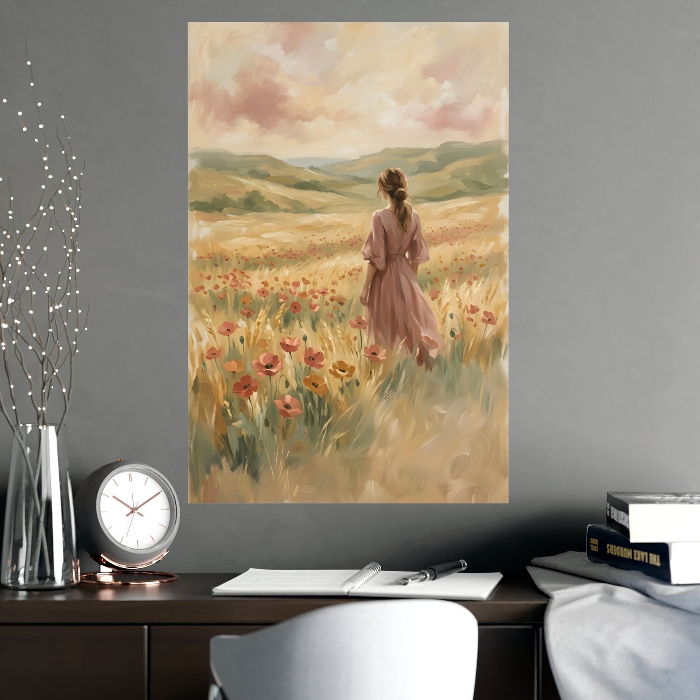 Looking to the Hills | Romantic Oil Painting Print | Wall Art