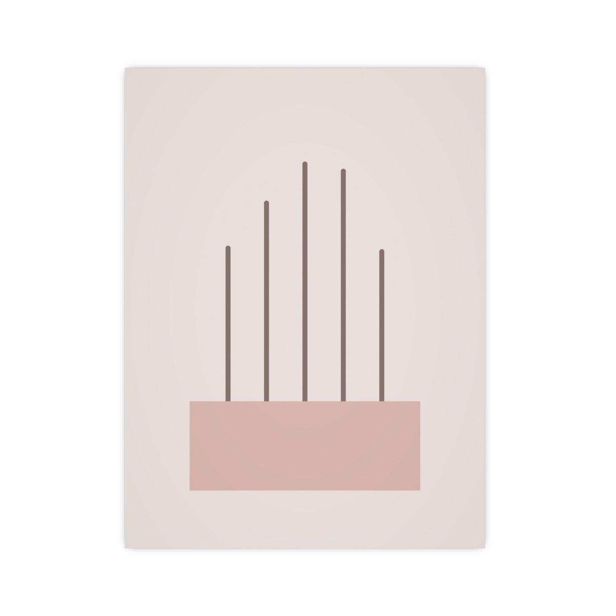 Dusty Rose Lines Wall Art — lines in a dusty rose palette, 12x16 in print