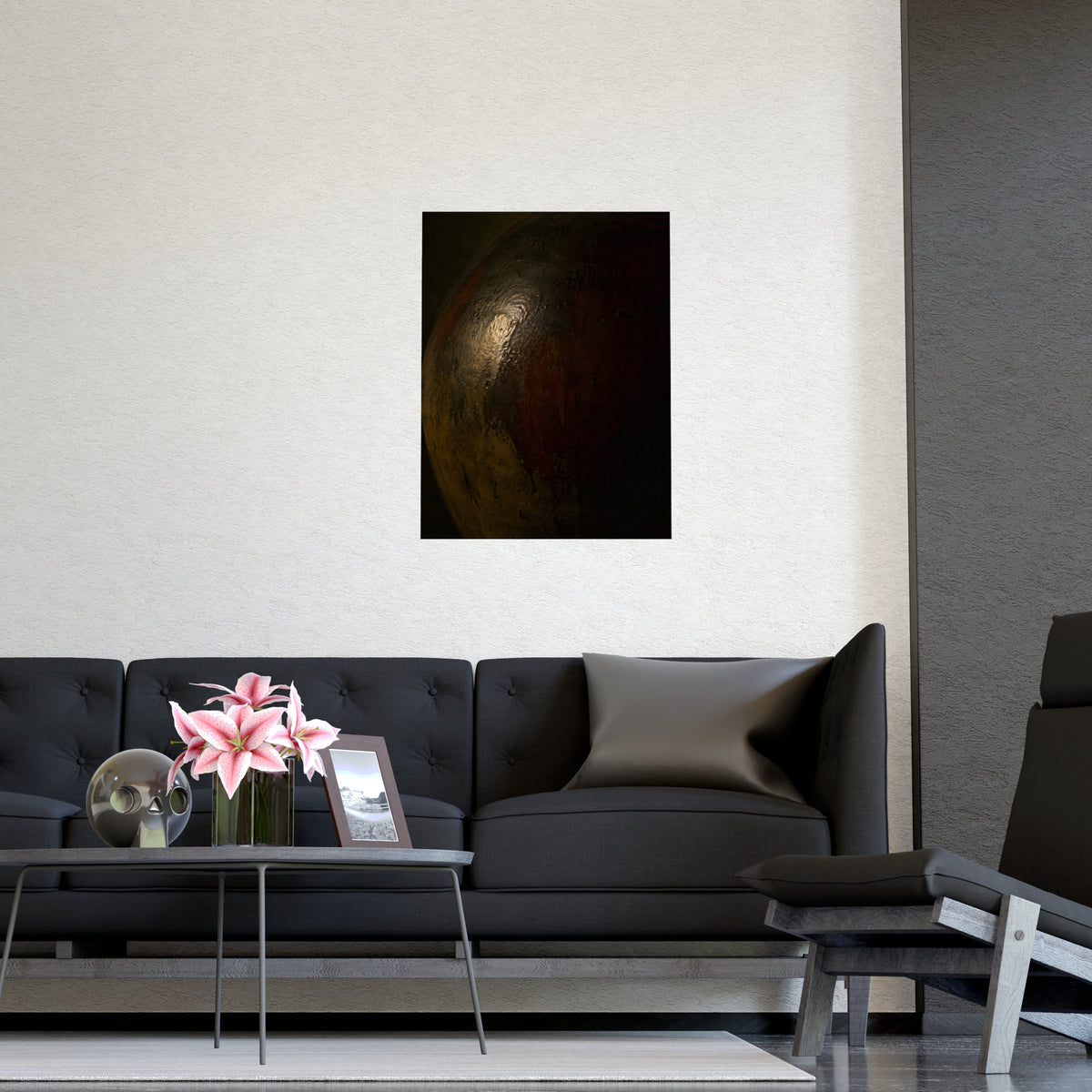Too Close to See — too close to see, shown framed on a wall