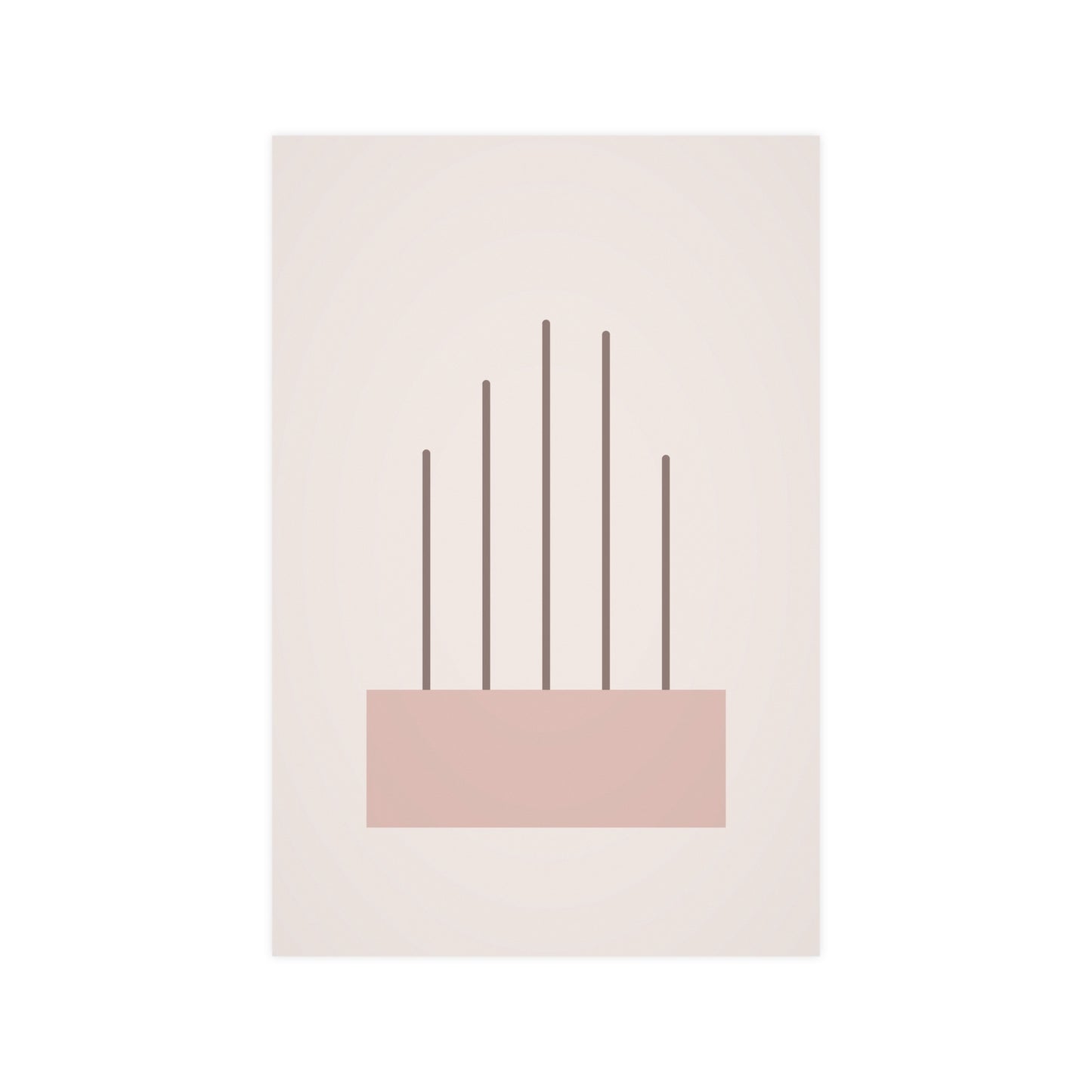 Dusty Rose Lines Wall Art | Bedroom Print
