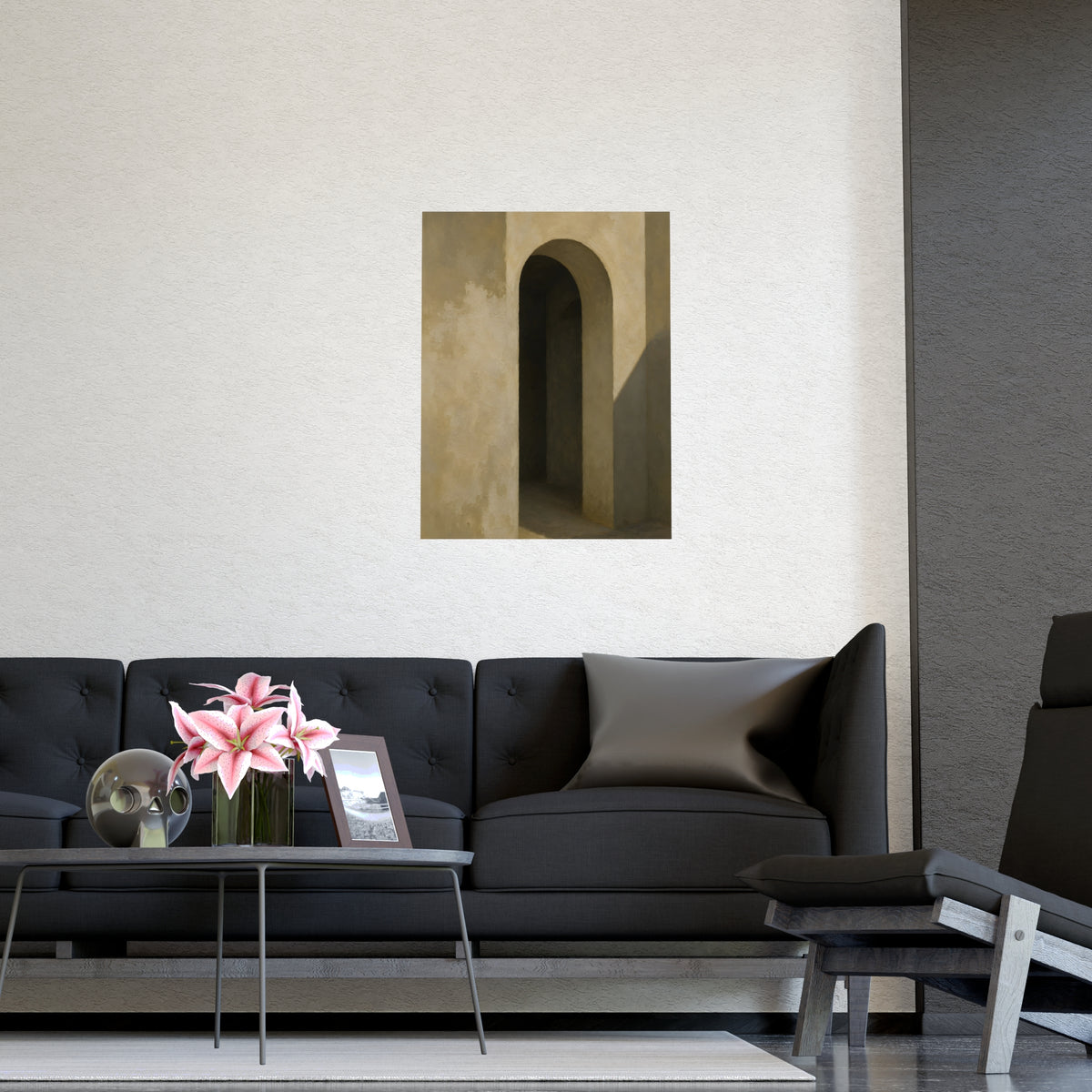 Arched Doorway — arched doorway, shown framed on a wall