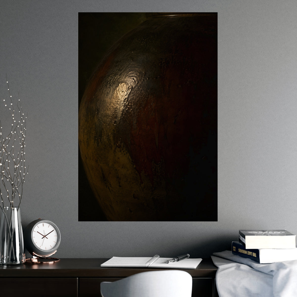 Too Close to See — too close to see, shown framed on a wall