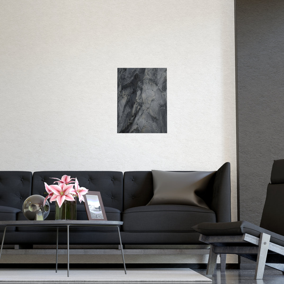 Rock Face — rock face, shown framed on a wall