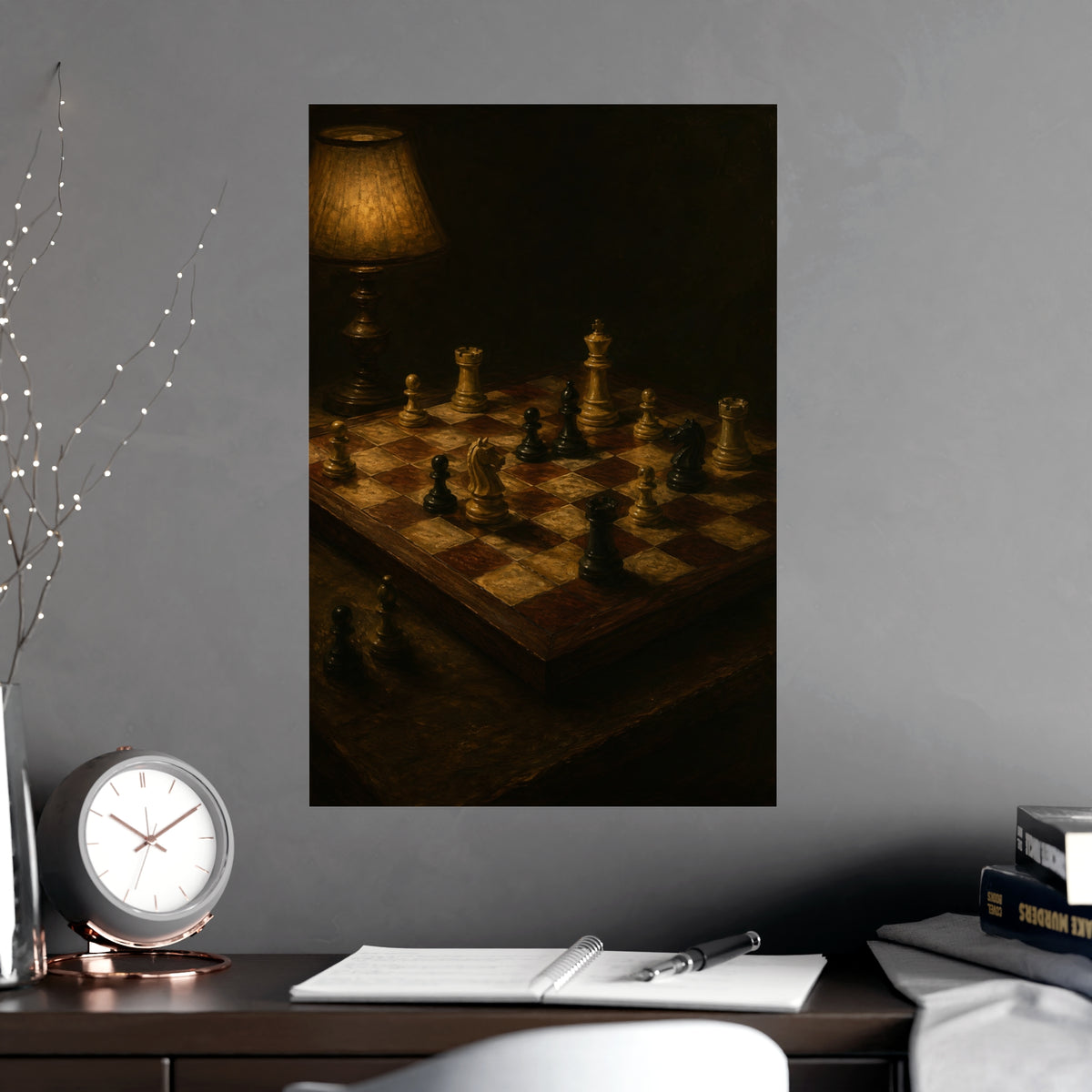 The Game, Unfinished — the game, unfinished, shown framed on a wall