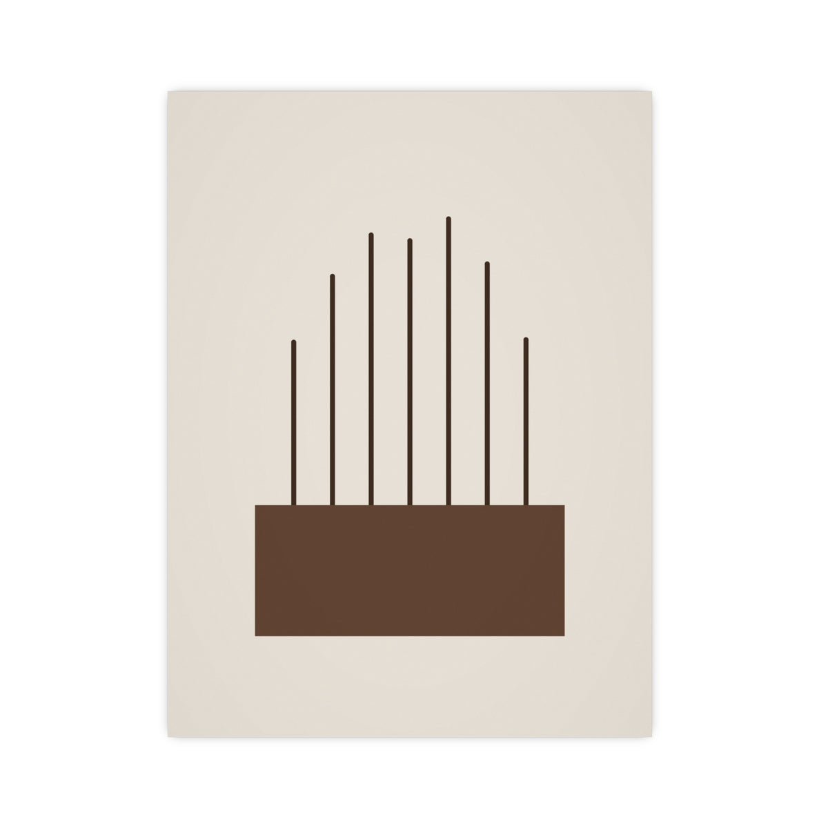 Sand Clay Lines Wall Art — lines in a sand clay palette, 12x16 in print