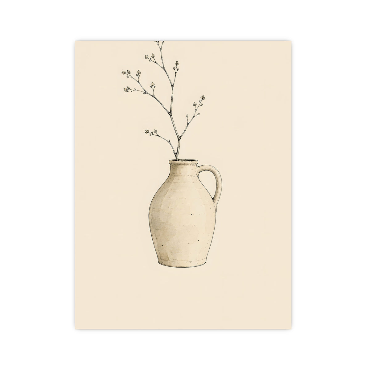Jug and One Sprig — jug and one sprig, 12x16 in print