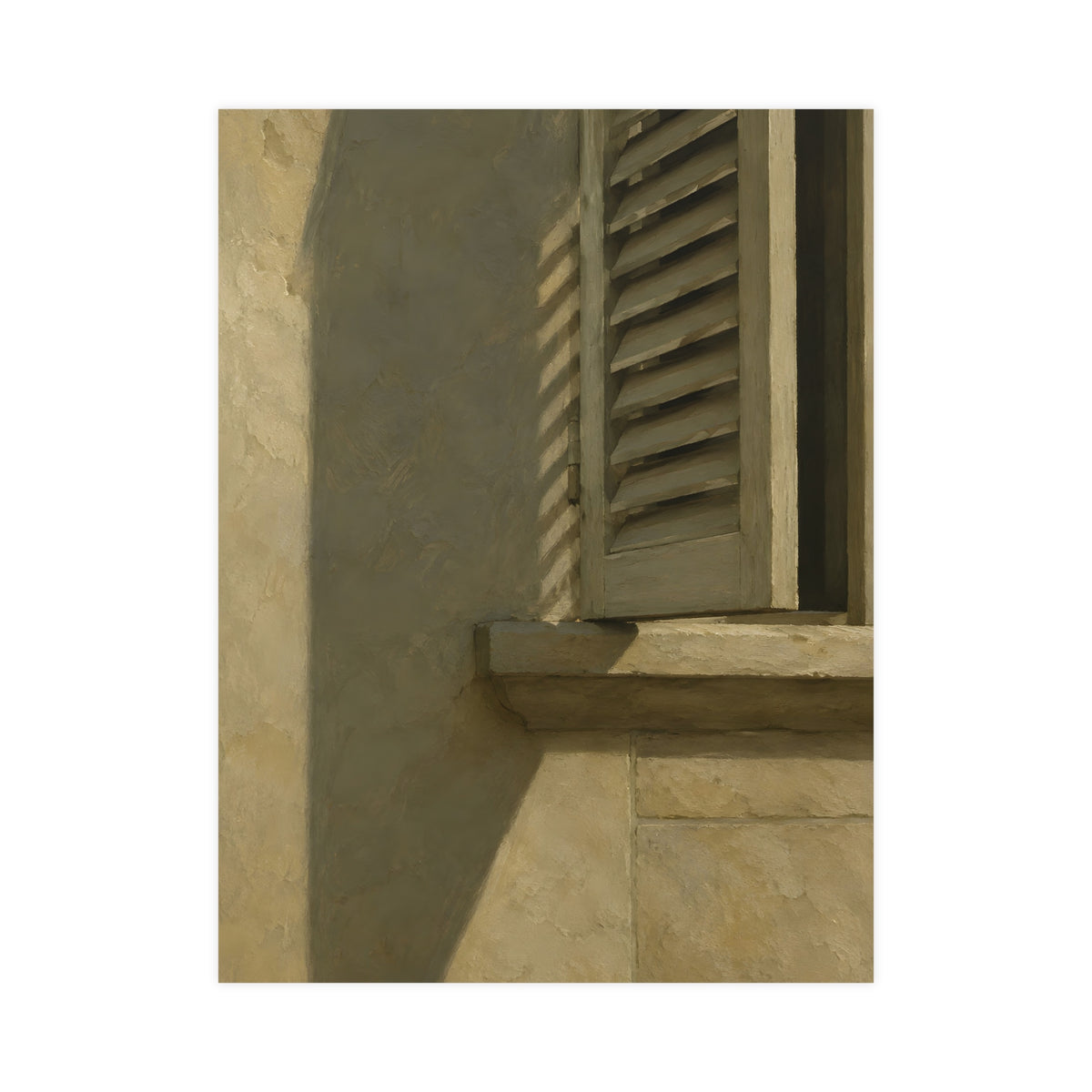 Shutters, Half Closed — shutters, half closed, 18x24 in print