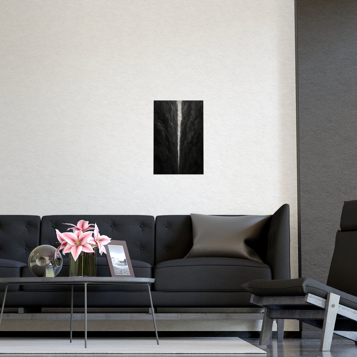 The Narrow Pass — the narrow pass, shown framed on a wall