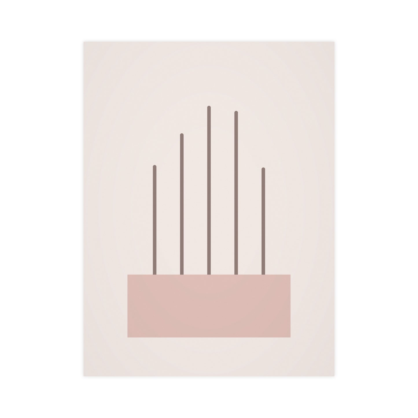 Dusty Rose Lines Wall Art | Bedroom Print