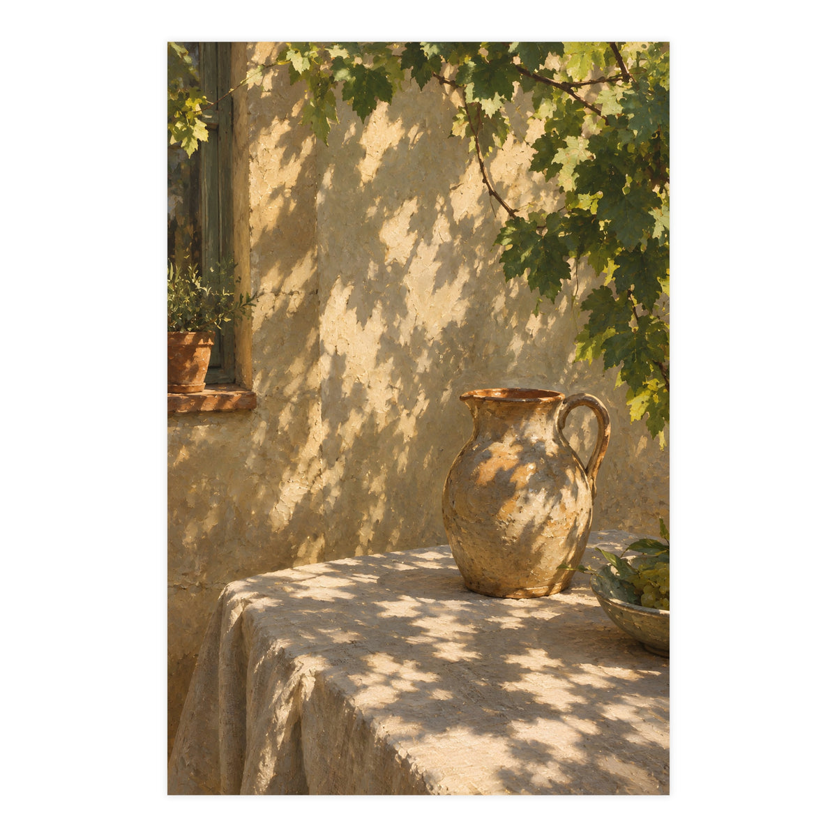 Leaf Shadow on Linen — leaf shadow on linen, 24x36 in print