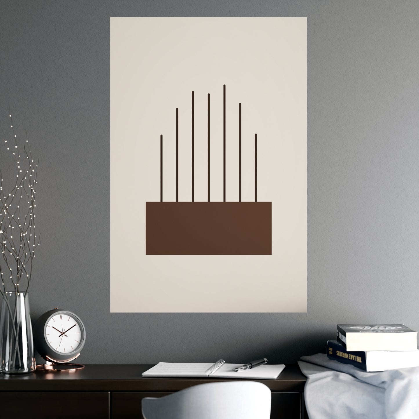 Sand Clay Lines Wall Art | Bedroom Print