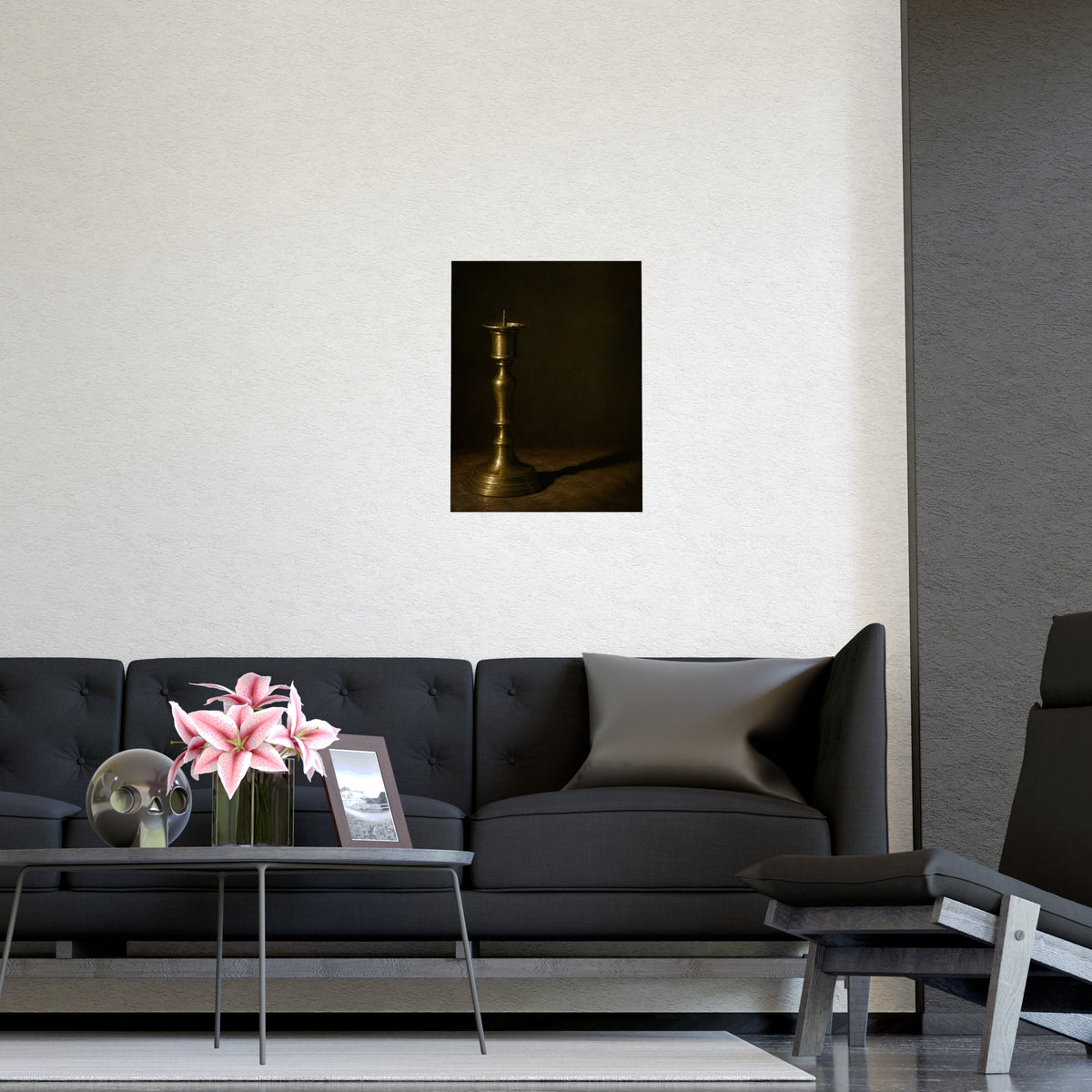 One Long Shadow — one long shadow, shown framed on a wall