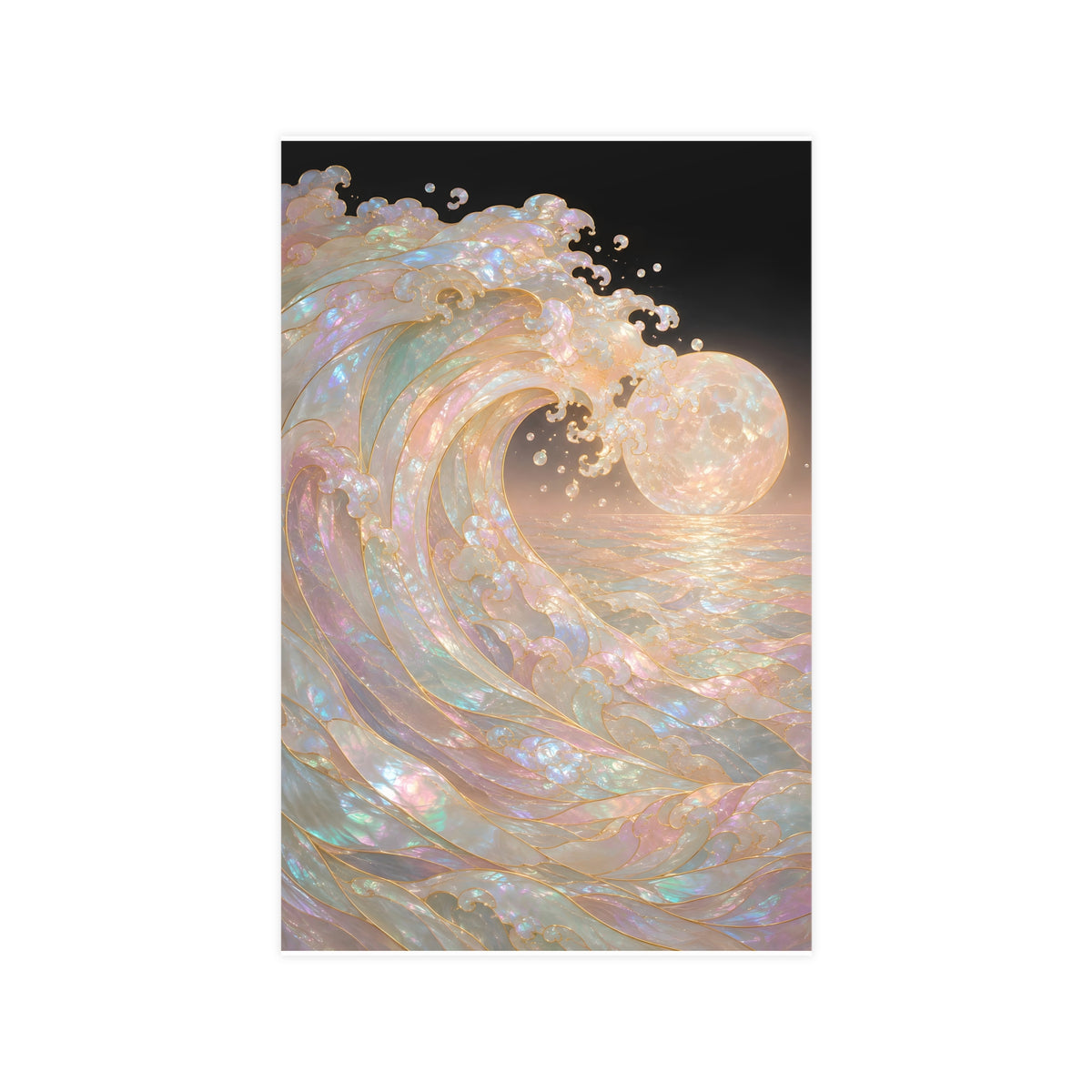 Wave and Moon — wave and moon, 11x17 in print