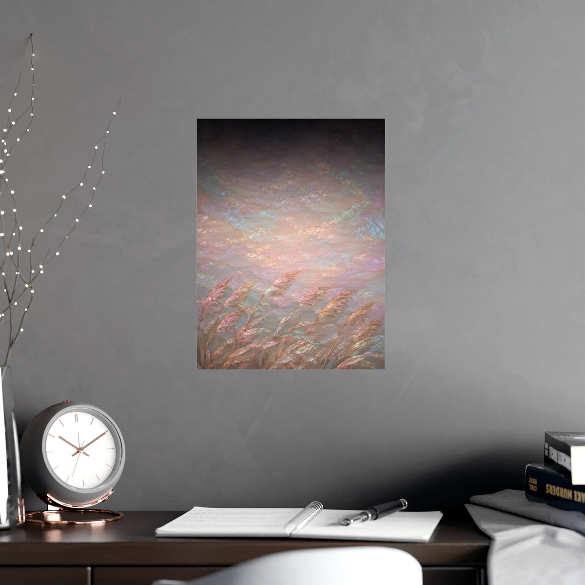 Reeds and Wind — reeds and wind, shown framed on a wall