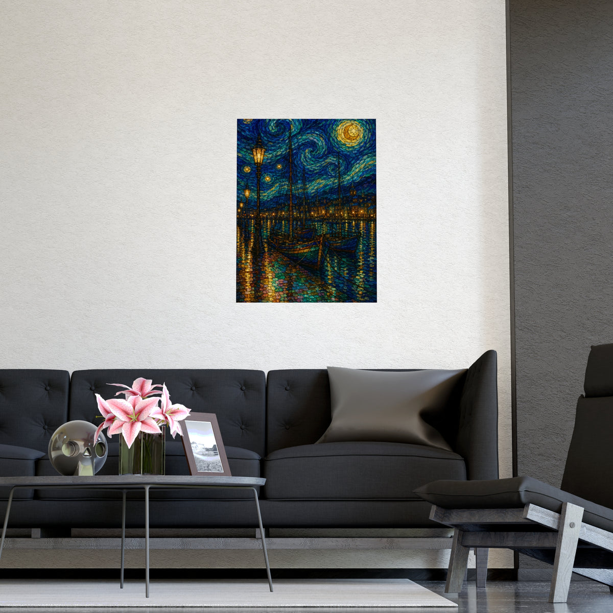 Harbour Lights — harbour lights, shown framed on a wall