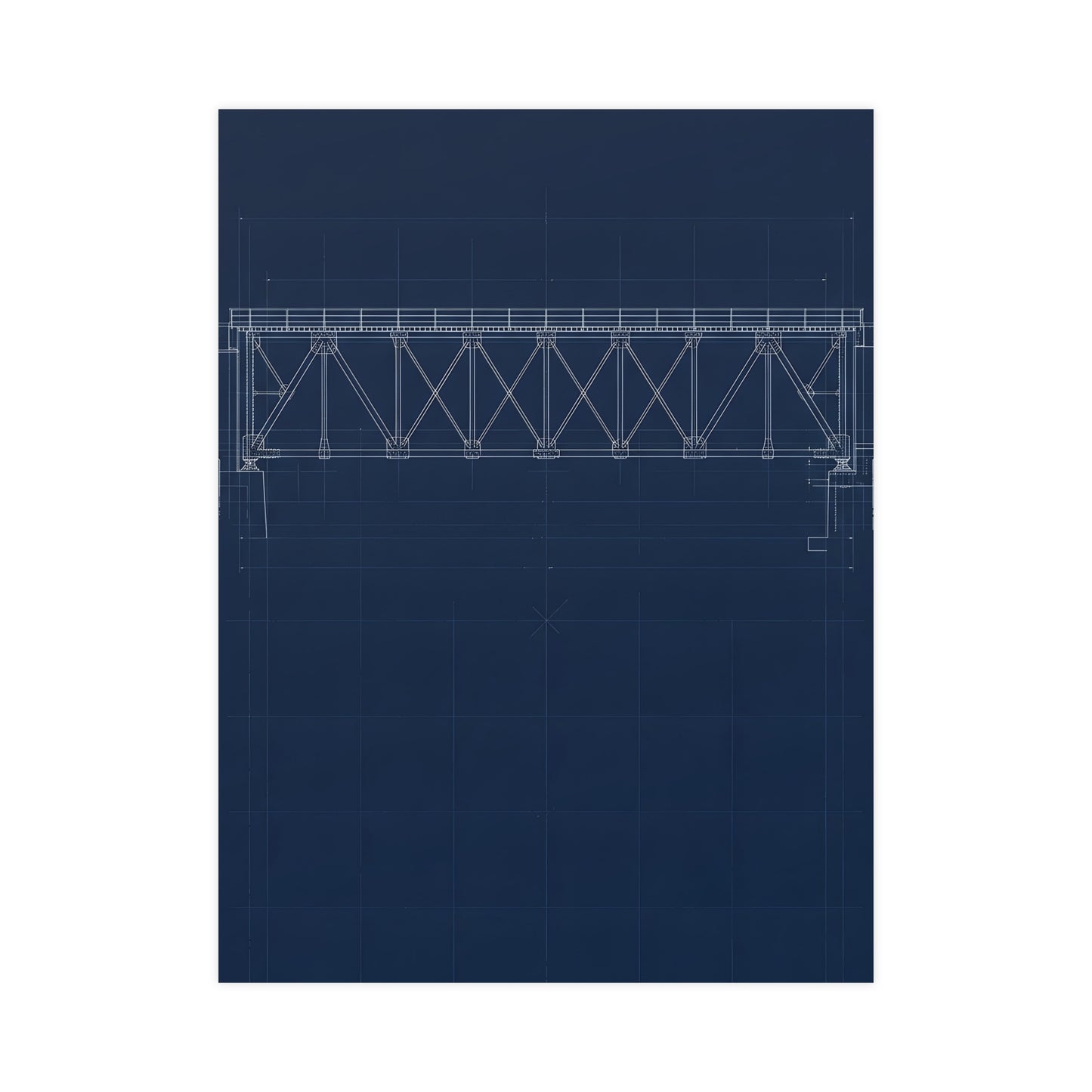 Bridge Truss on a plain wall, shown at a larger size, 12x18 in print