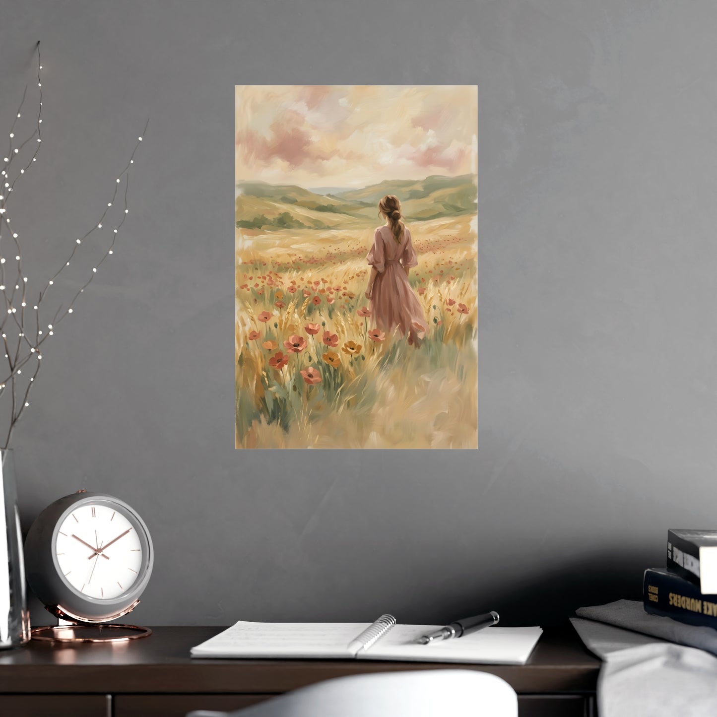 Looking to the Hills | Romantic Oil Painting Print | Wall Art
