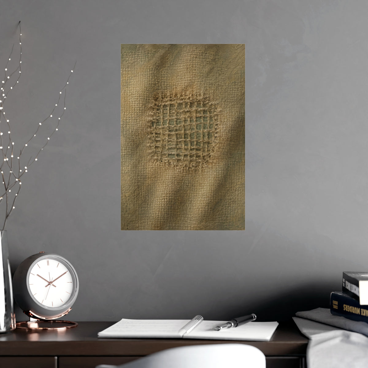 The Mend — the mend, shown framed on a wall