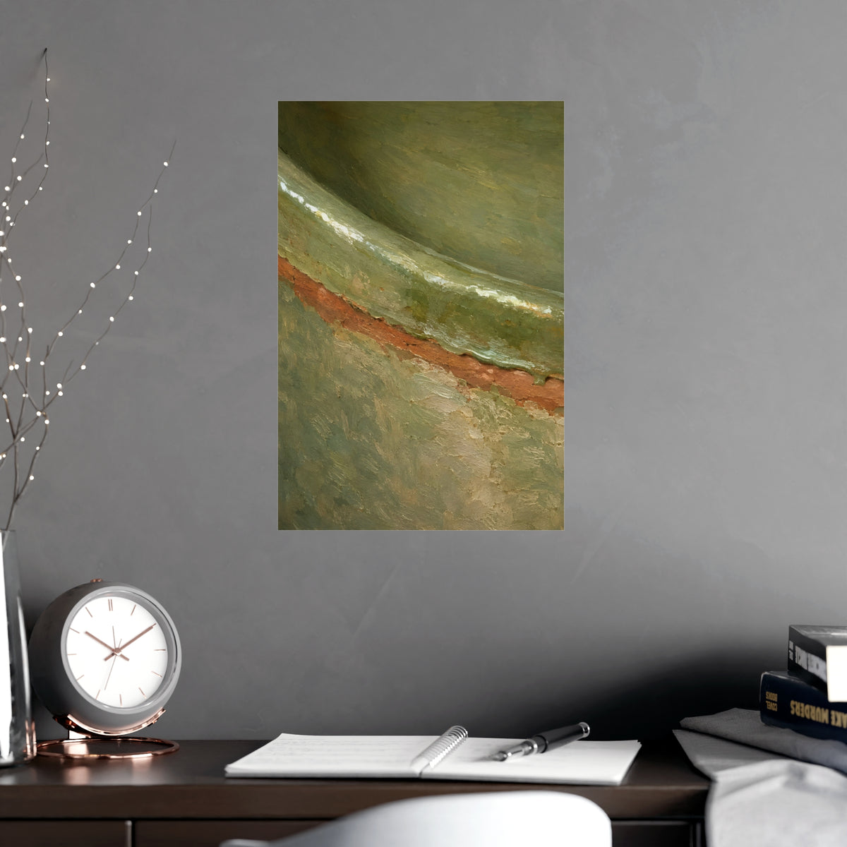 Close on the Glaze — close on the glaze, shown framed on a wall