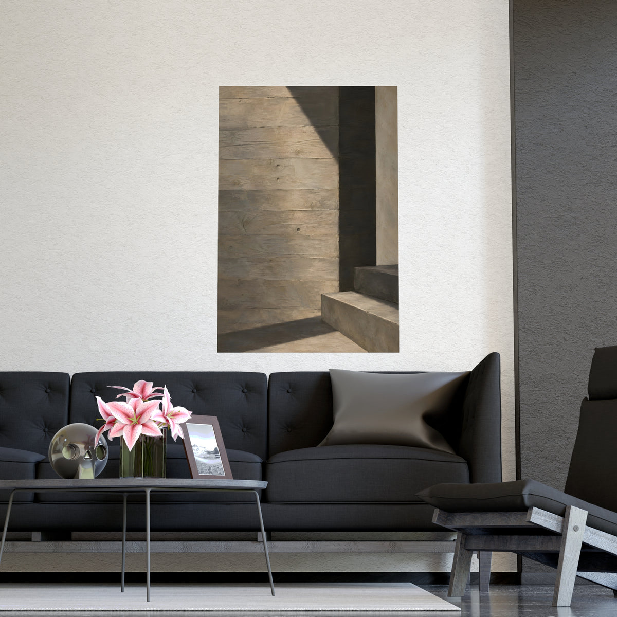 Board-Formed — board-formed, shown framed on a wall