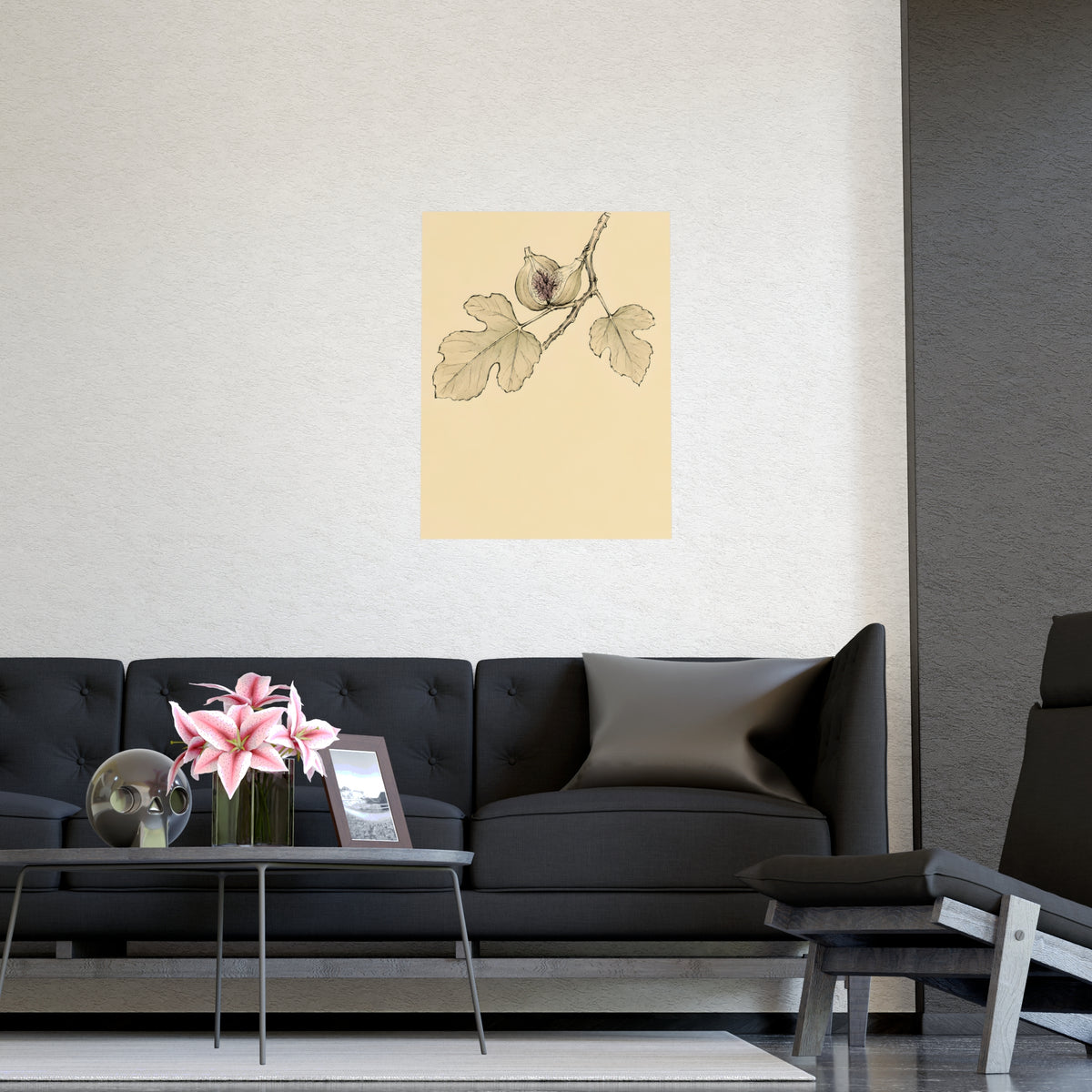 Fig, Split — fig, split, shown framed on a wall