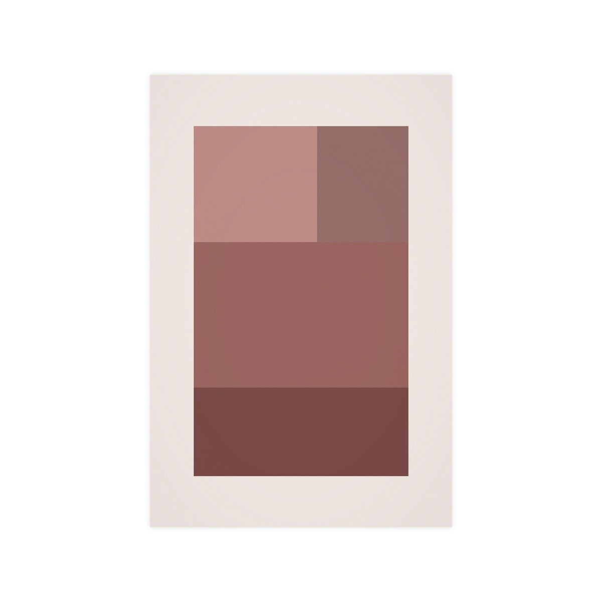 Dusty Rose Blocks Modern Wall Art — blocks in a dusty rose palette, 12x18 in print