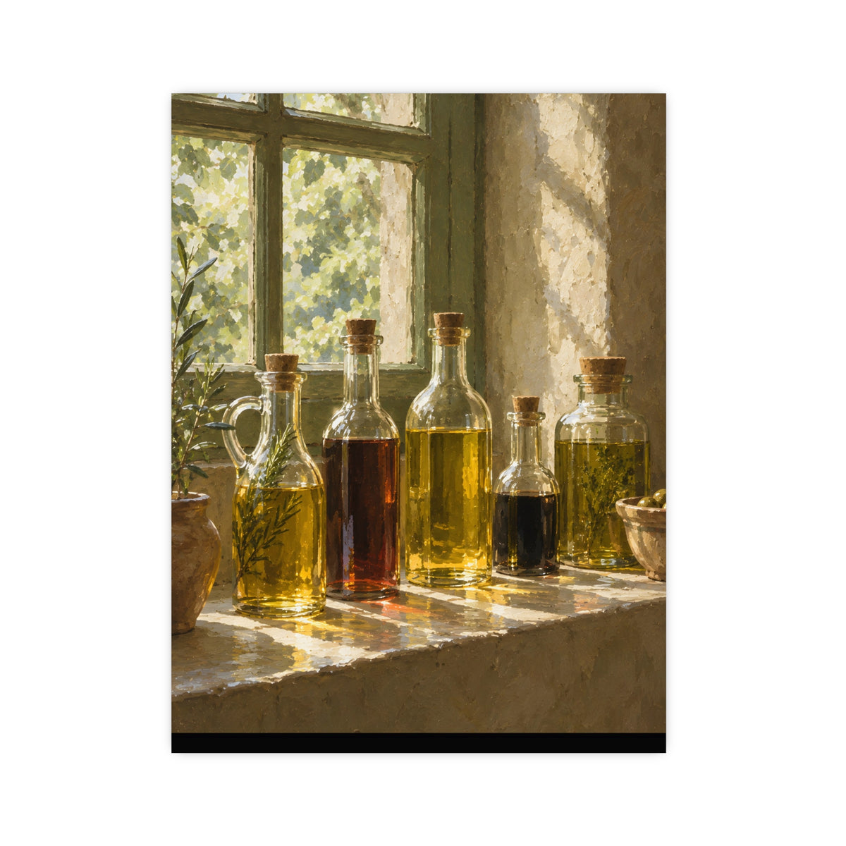 Oil and Vinegar on the Sill — oil and vinegar on the sill, 12x16 in print