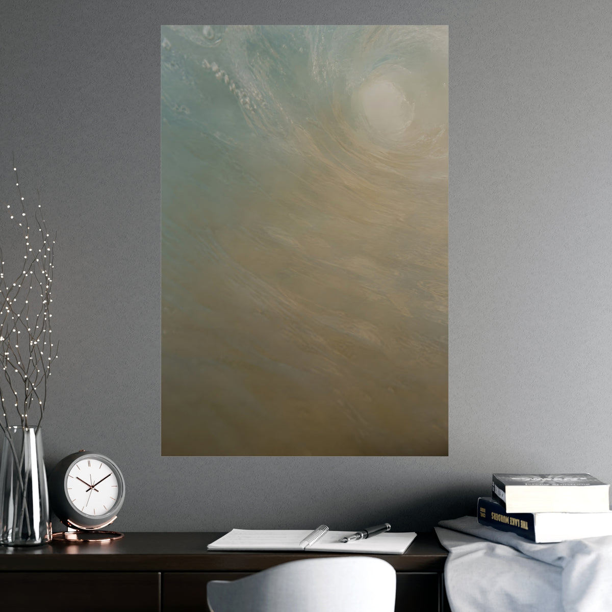 Inside the Wave — inside the wave, shown framed on a wall