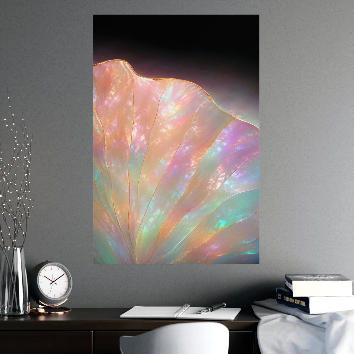 One Lotus Leaf — one lotus leaf, shown framed on a wall