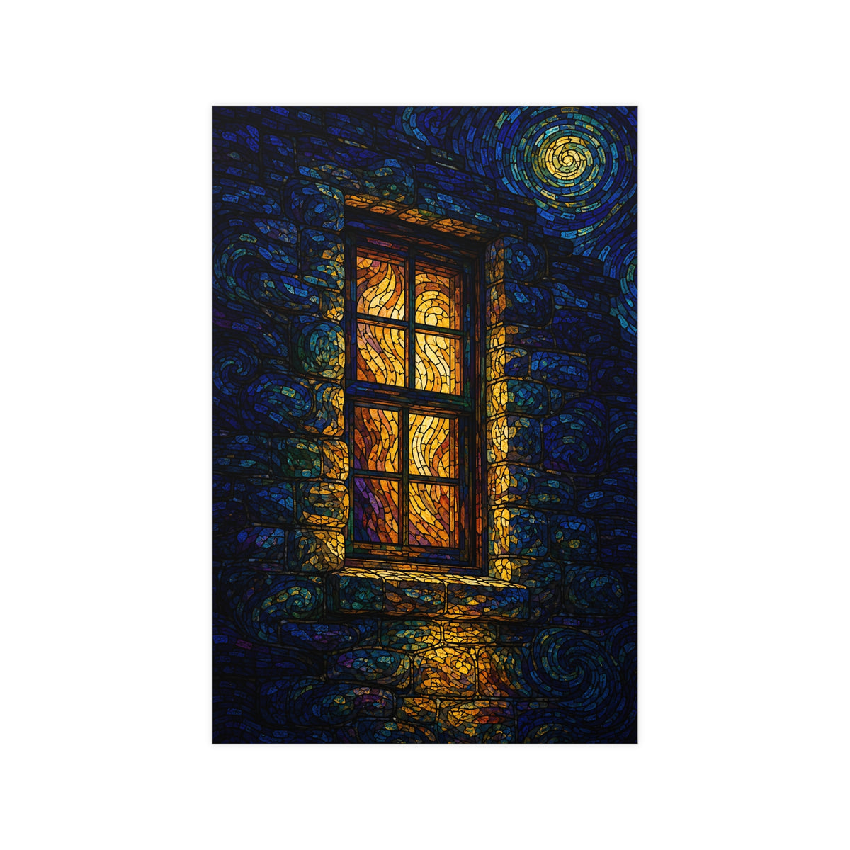 One Lit Window — one lit window, 12x18 in print