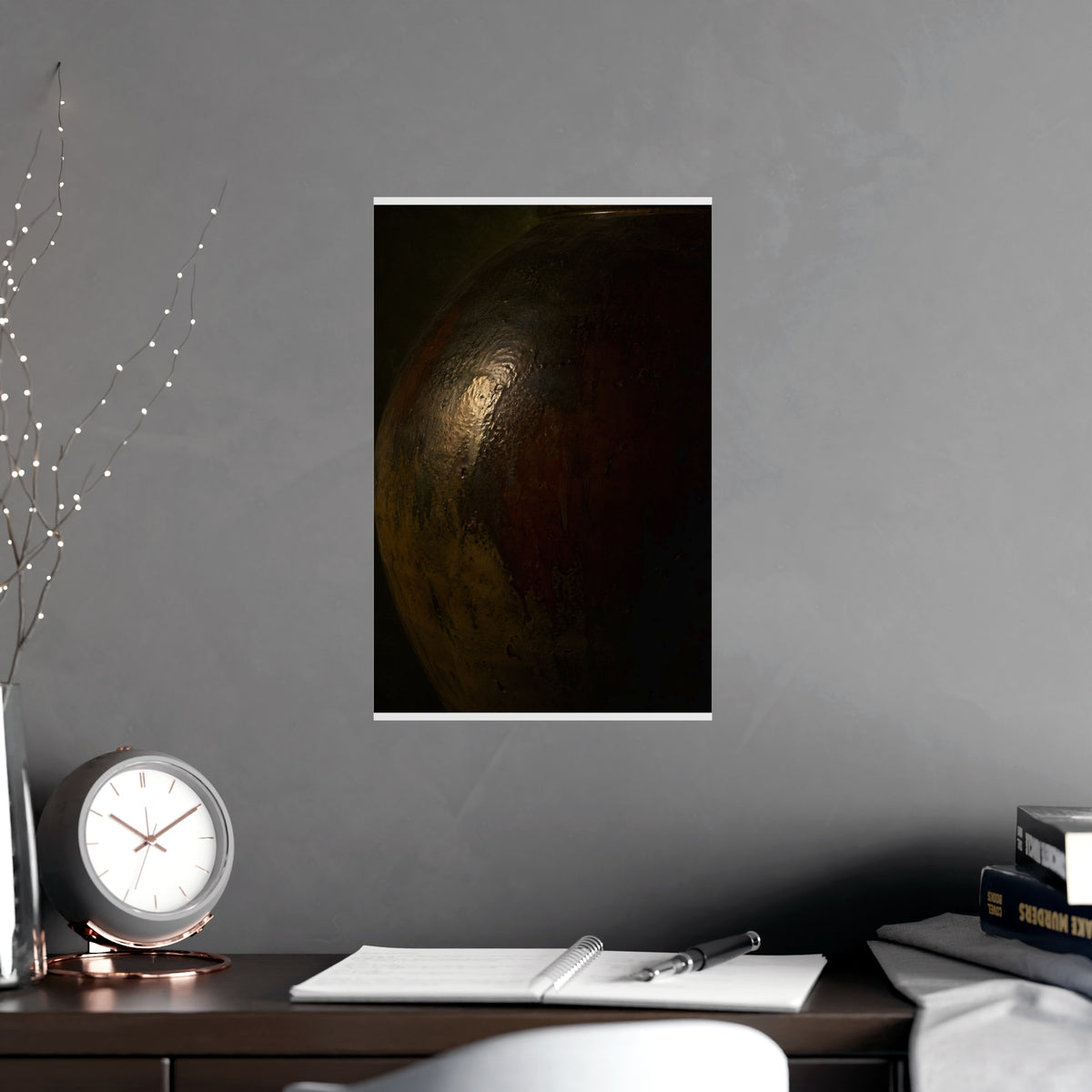 Too Close to See — too close to see, shown framed on a wall