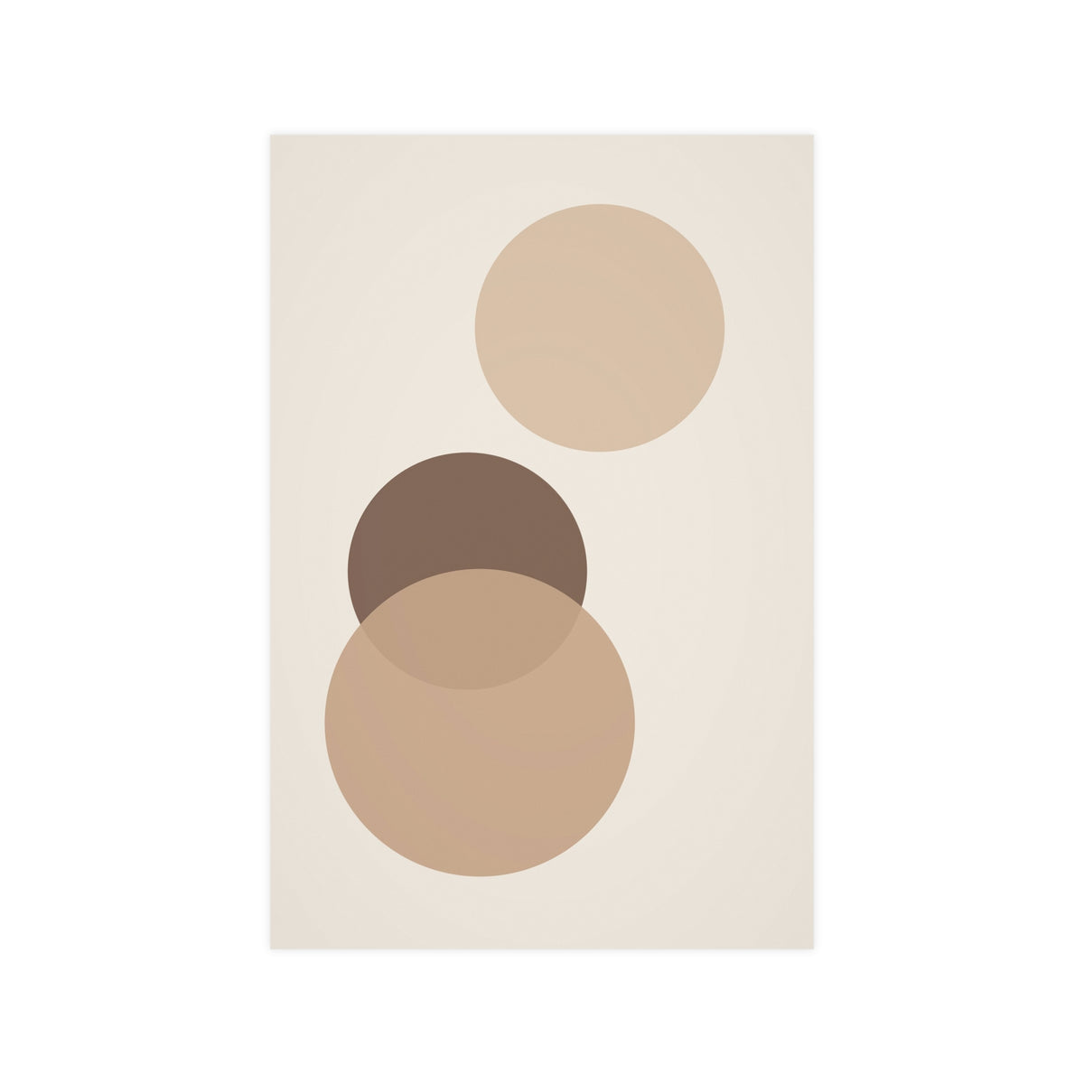 Sand Clay Circles Modern Wall Art — circles in a sand clay palette, 12x18 in print