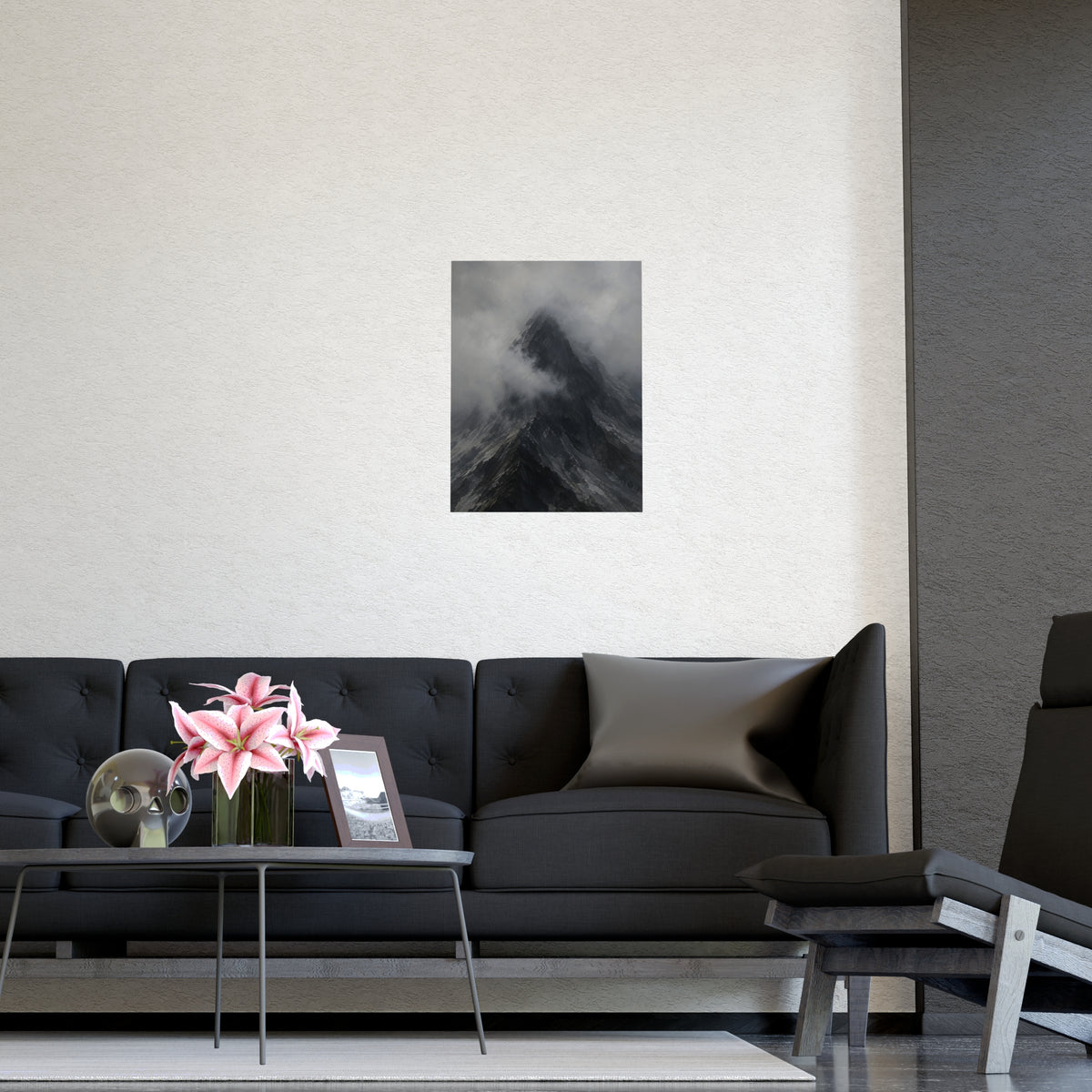 Peak in Cloud — peak in cloud, shown framed on a wall