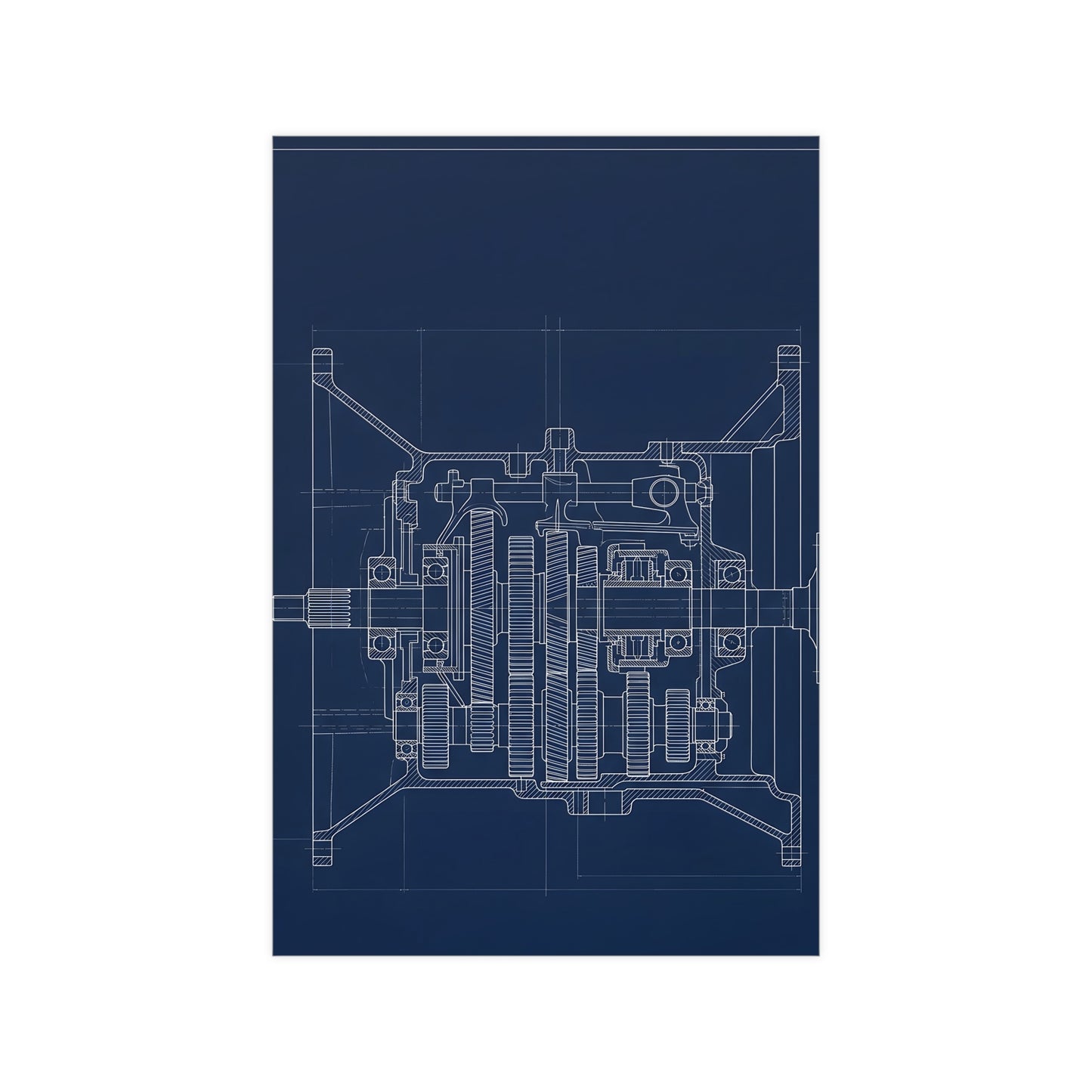 Gearbox, in Cutaway — gearbox, in cutaway, 12x16 in print