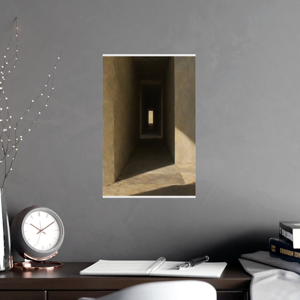 Through the Thick Wall — through the thick wall, shown framed on a wall
